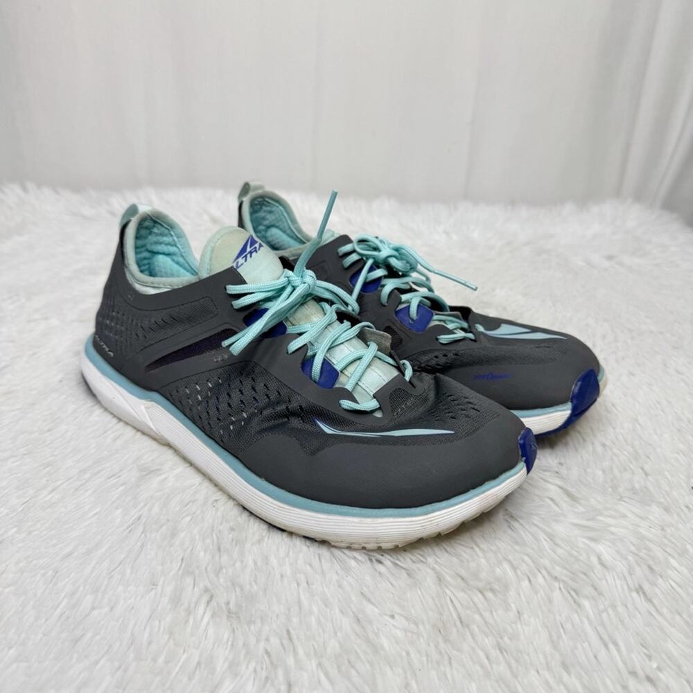 ALTRA / Kayetna gray teal blue lightweight road running shoes / 9.5